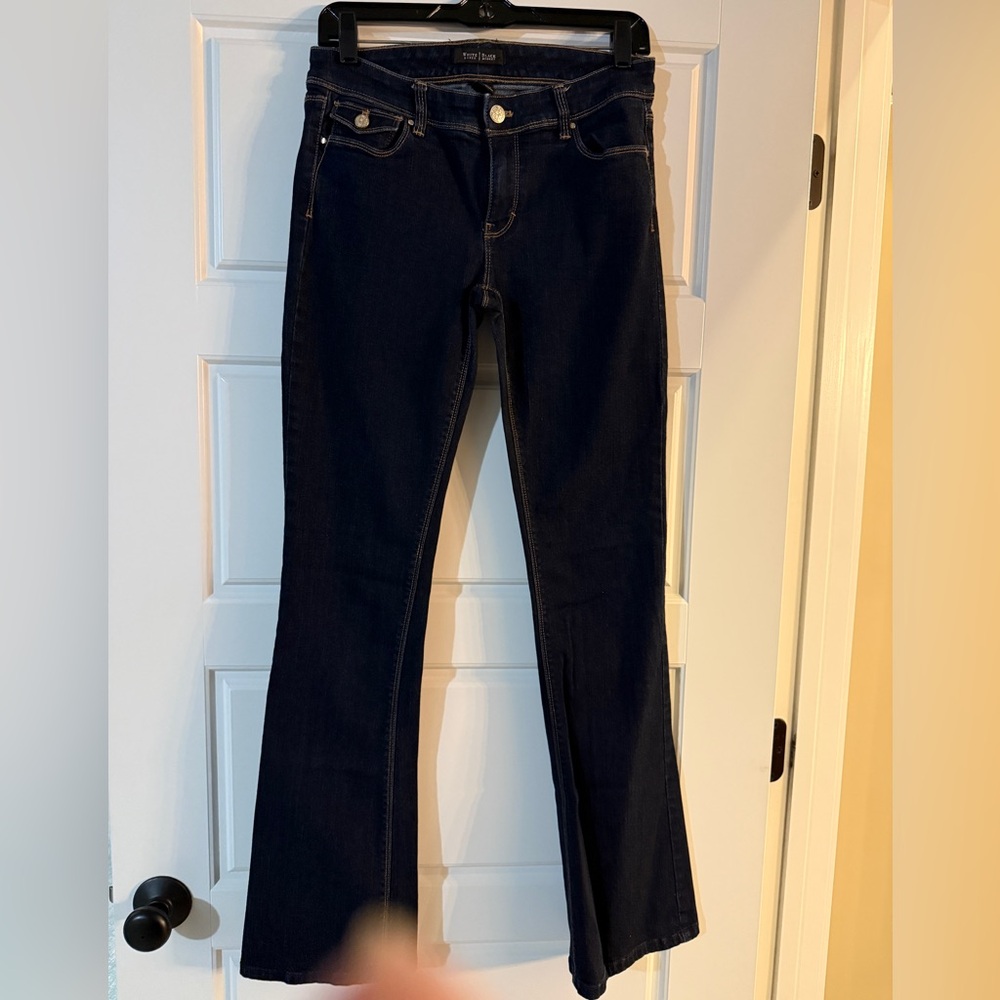 White House Black Market Dark Blue Flare Jeans